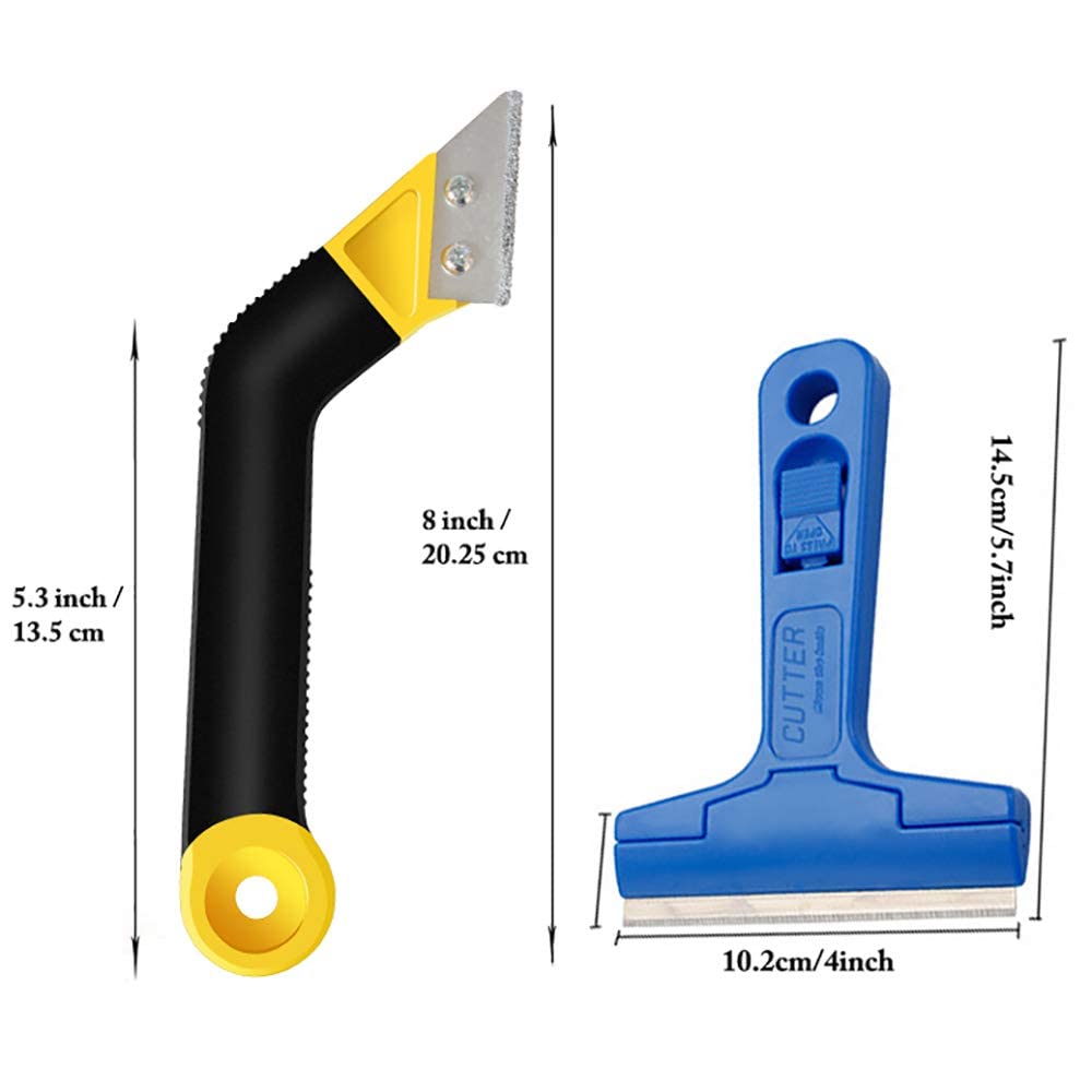 HASTHIP Tile Grout Remover, Angled Grout Tile Scraping Rake Tool + Scraper Tile Grout Saw with 4 Pcs Extra Blades Replacement for Quick Grout Removal Tile Cleaning HASTHIP Tile Grout Remover, Angled Grout Tile Scraping Rake Tool + Scraper Tile Grout Saw with 4 Pcs Extra Blades Replacement for Quick Grout Removal Tile Cleaning